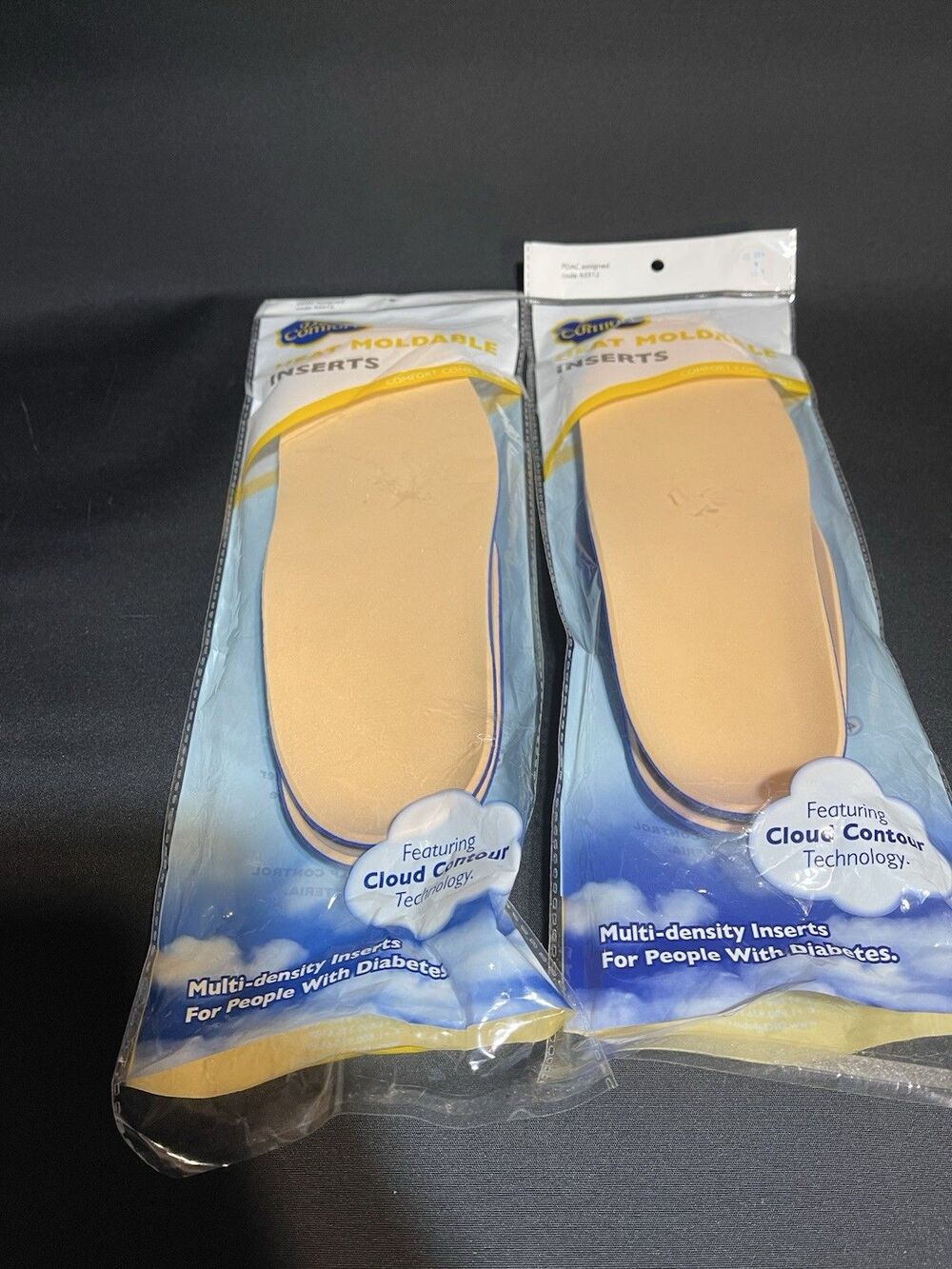 2 Pair Dr Comfort Heat Moldable Inserts Size 11 Cloud Contour #0305